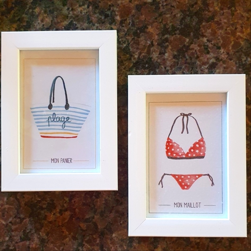 Set of small French beach frames